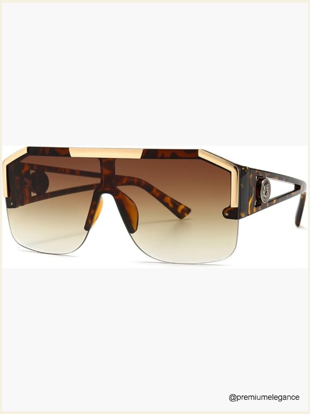 Square Oversized Sunglasses Flat Top Shield Sun Glasses Unisex One Lens